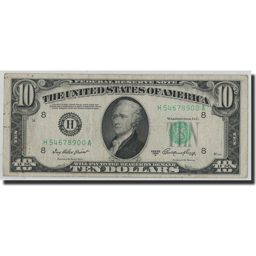 Banknote, United States, Ten Dollars, 1950A, KM:2106, VF(20-25)