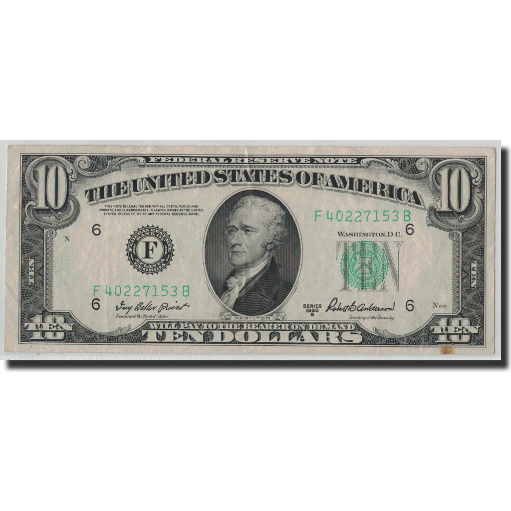 Banknote, United States, Ten Dollars, 1950B, KM:2116, VF(30-35)