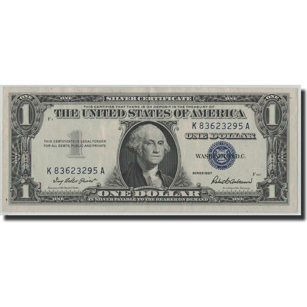 Banknote, United States, One Dollar, 1957, KM:1462, AU(55-58)