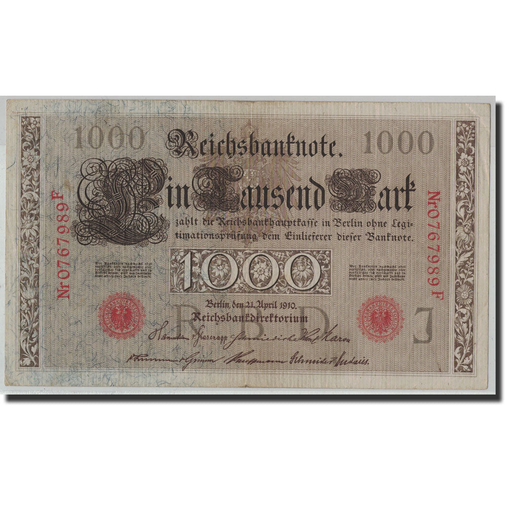Banknote, Germany, 1000 Mark, 1910, 1910-04-21, KM:44b, VF(20-25)
