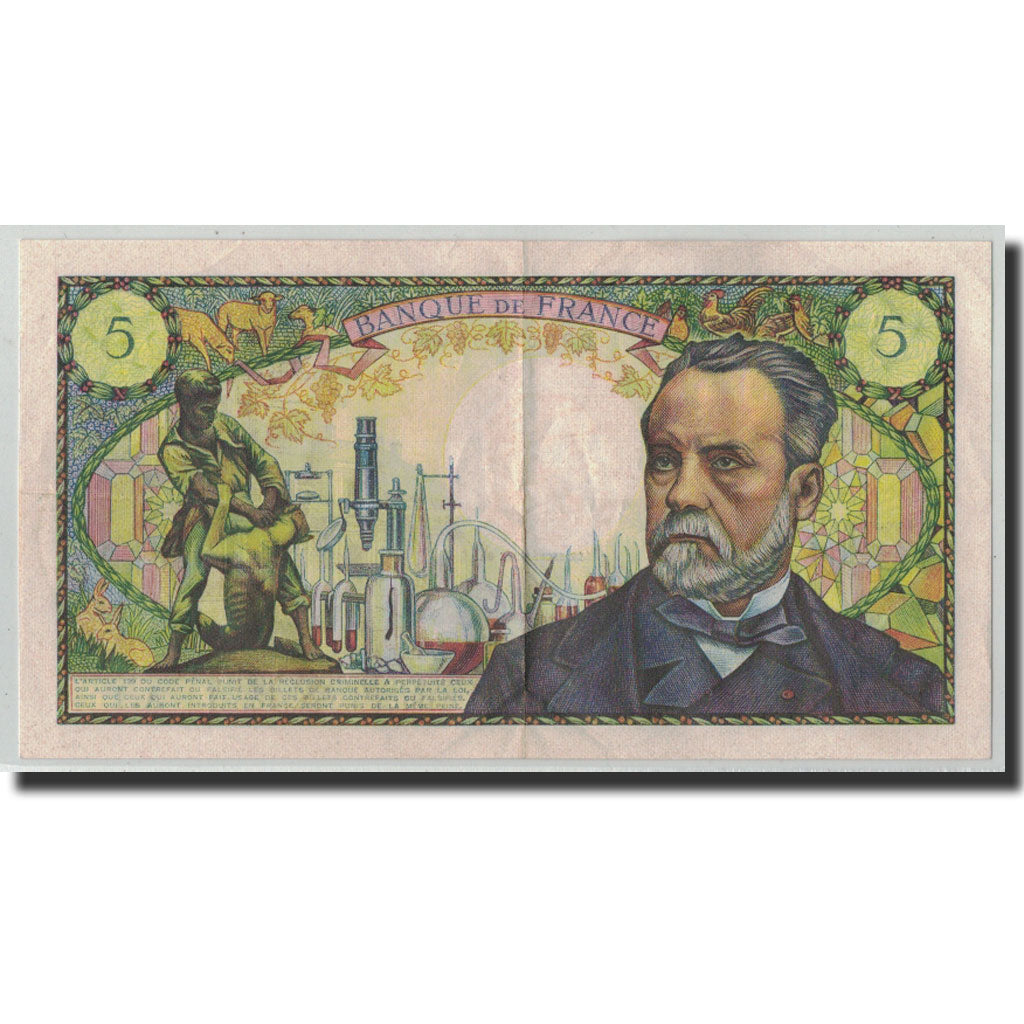 France, 5 Francs, 5 F 1966-1970 ''Pasteur'', 1966, 1966-05-05, VF(30-35)