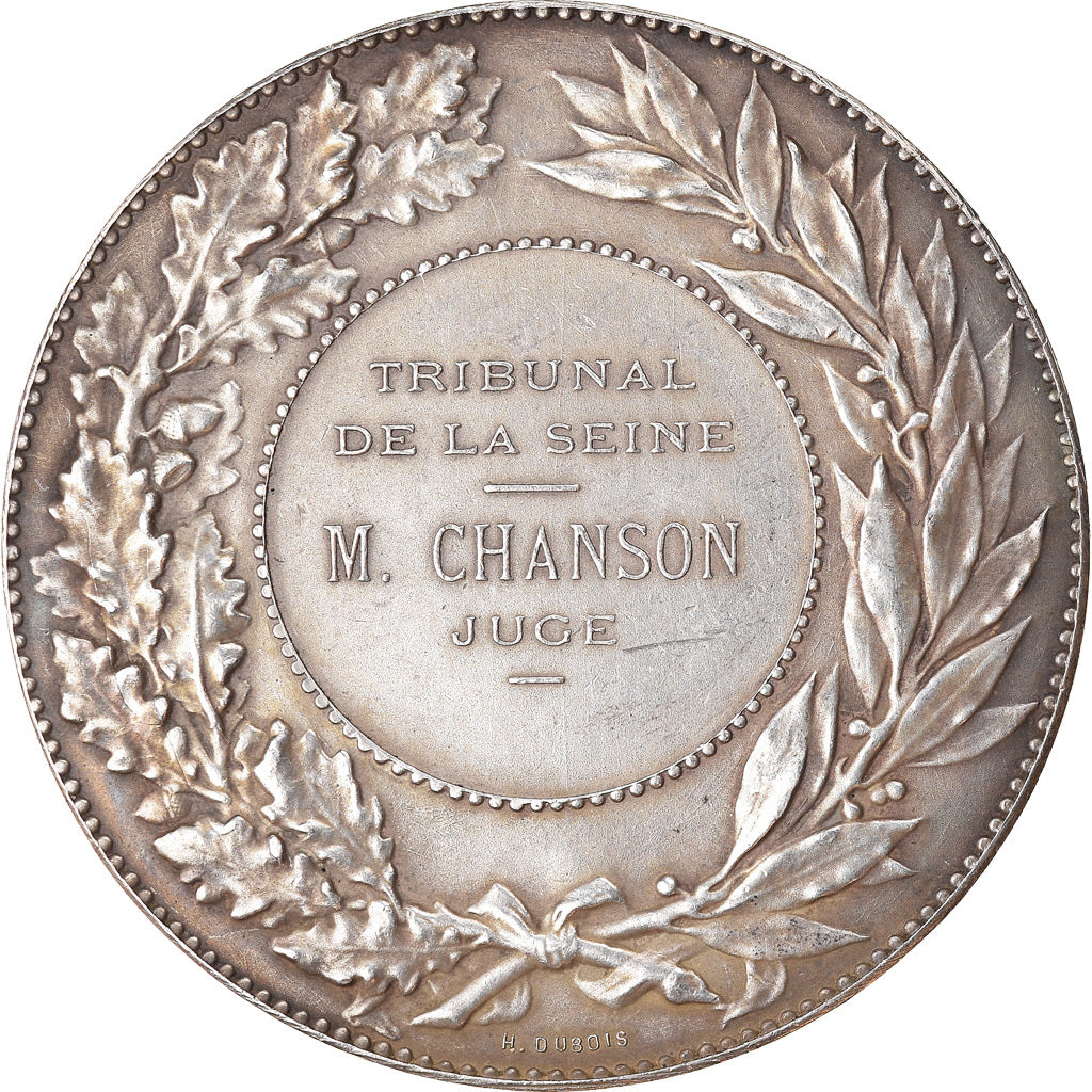 France, Médaille, Justice, Tribunal de la Seine, M. Chanson, Juge, Borrel.A