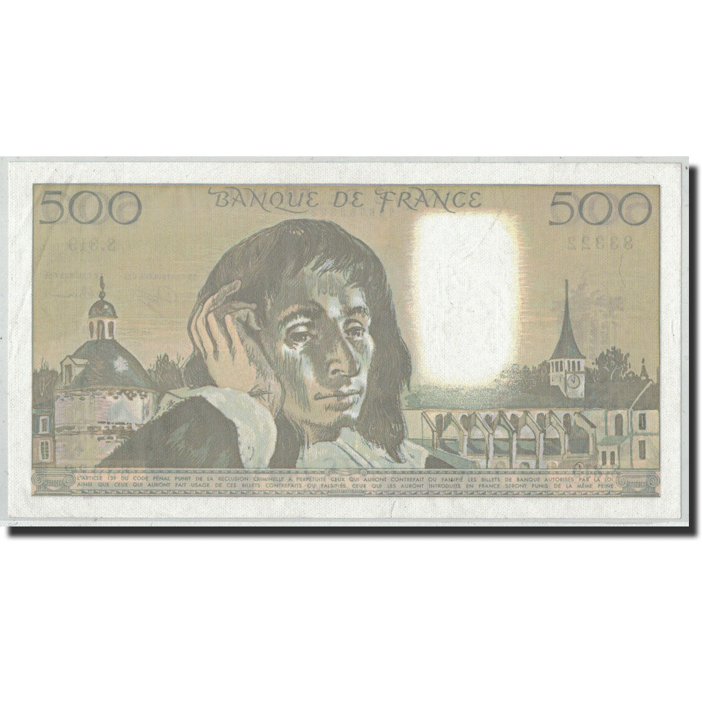 Frankreich, 500 Francs Pascal, 1990-07-05, VZ, Fayette:71.44, KM:156h