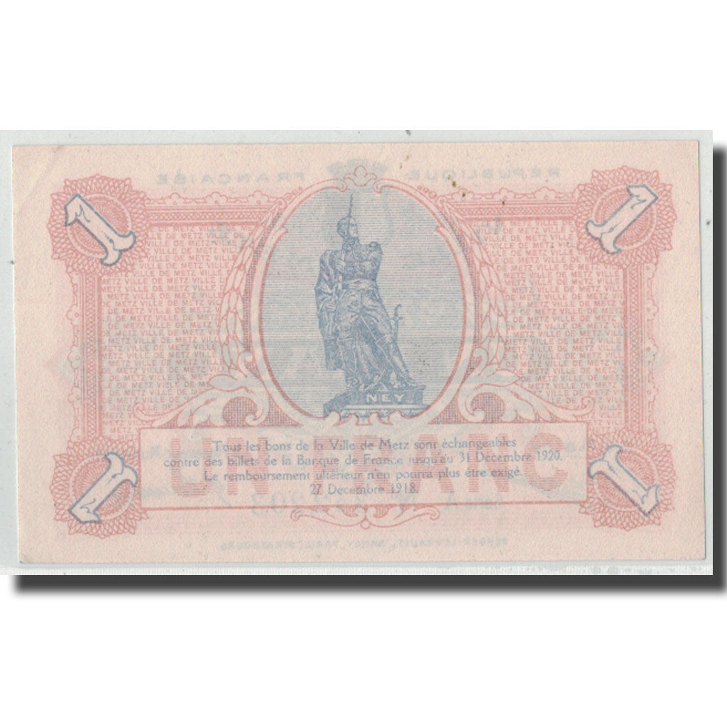France, Metz, 1 Franc, 1918, UNC(63), Pirot:57-13