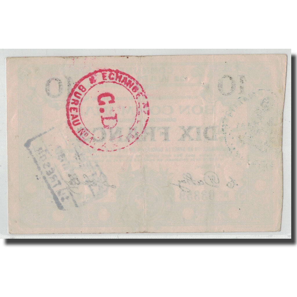 Frankreich, Warlaing, 10 Francs, 1915, SS, Pirot:59-2739