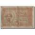 Banconote, Madagascar, 5 Francs, KM:35, B+
