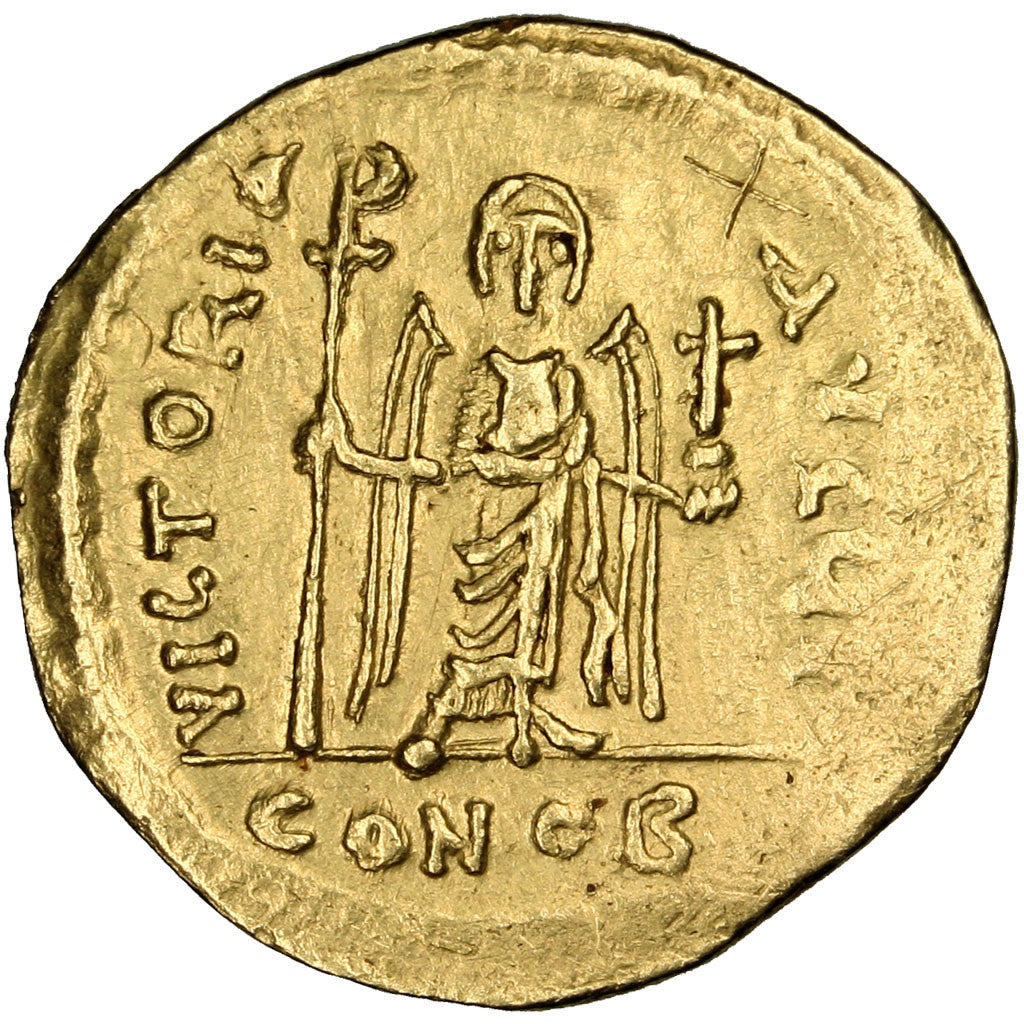 Coin, Phocas, Solidus, Constantinople, AU(50-53), Gold, Sear:620