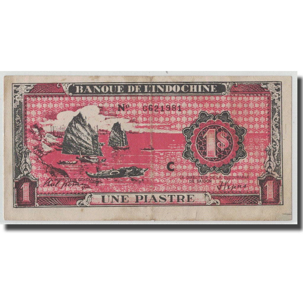 Banknote, Indochina, 1 Piastre, Vers 1948, VF(20-25)