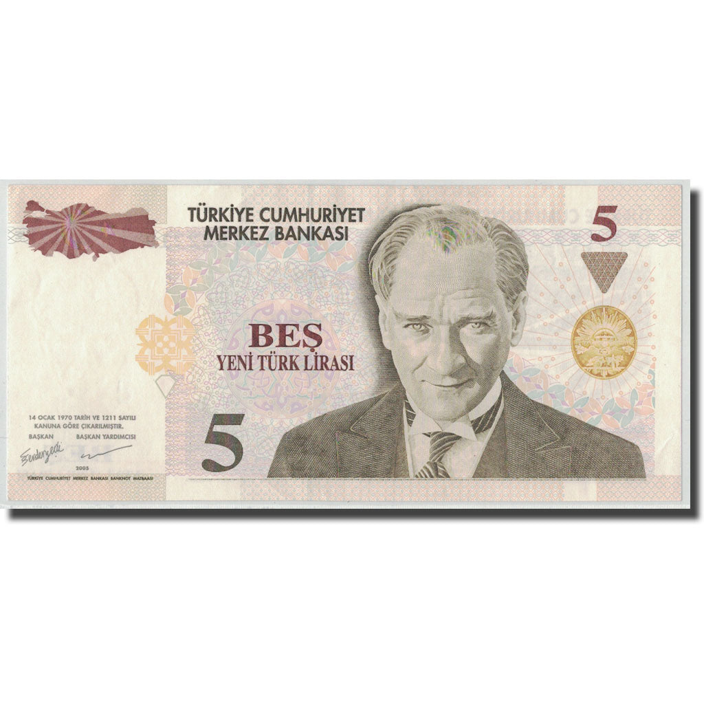 Banknote, Turkey, 5 New Lira, 2005, KM:217, UNC(63)