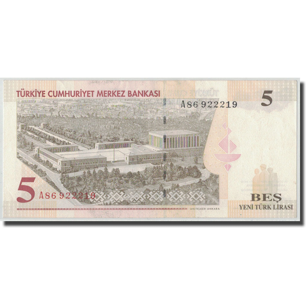 Banknote, Turkey, 5 New Lira, 2005, KM:217, UNC(63)