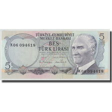 Banknote, Turkey, 5 Lira, L.1970 (1976), 1970-01-26, KM:185, UNC(63)