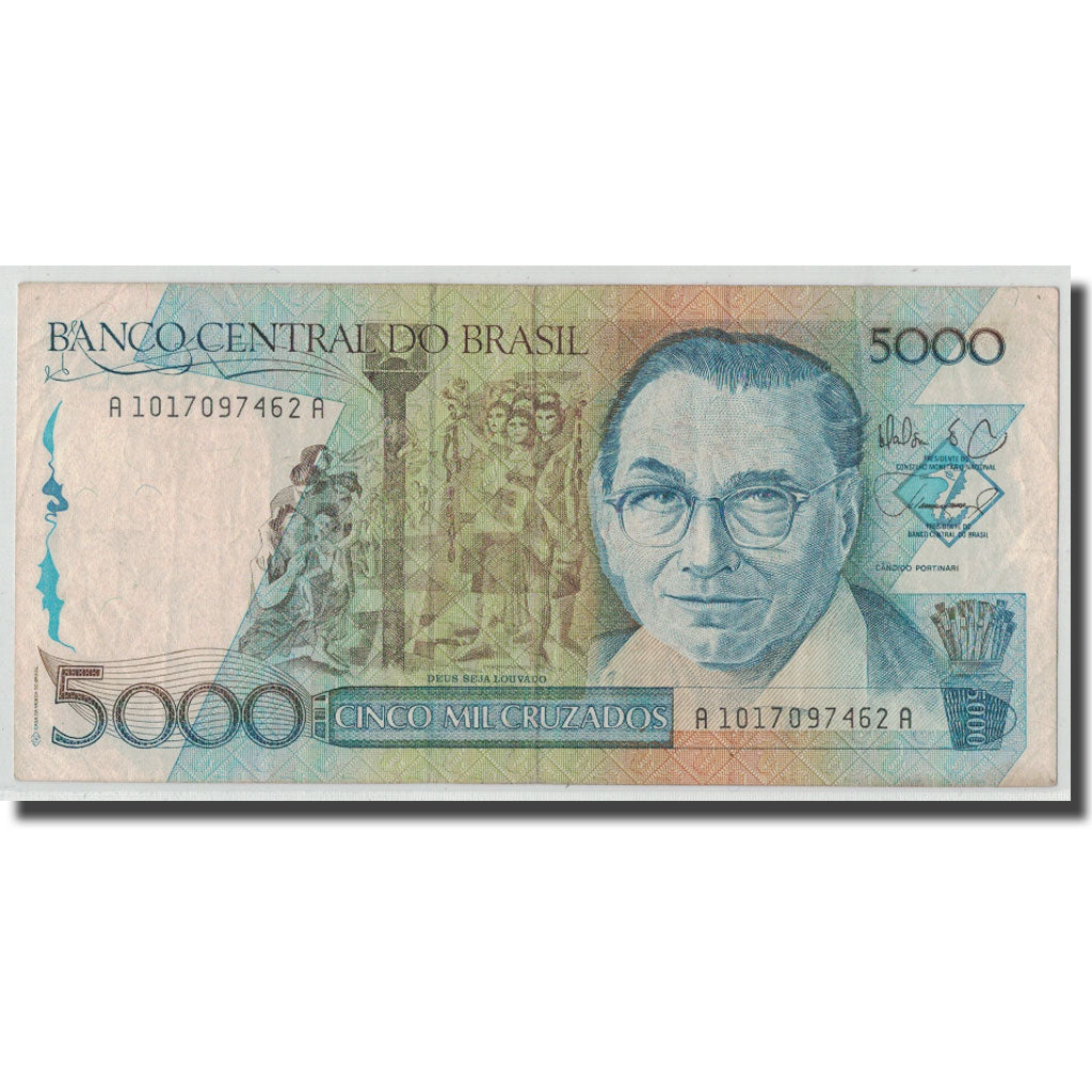 Banknote, Brazil, 5000 Cruzados, KM:214a, VF(20-25)