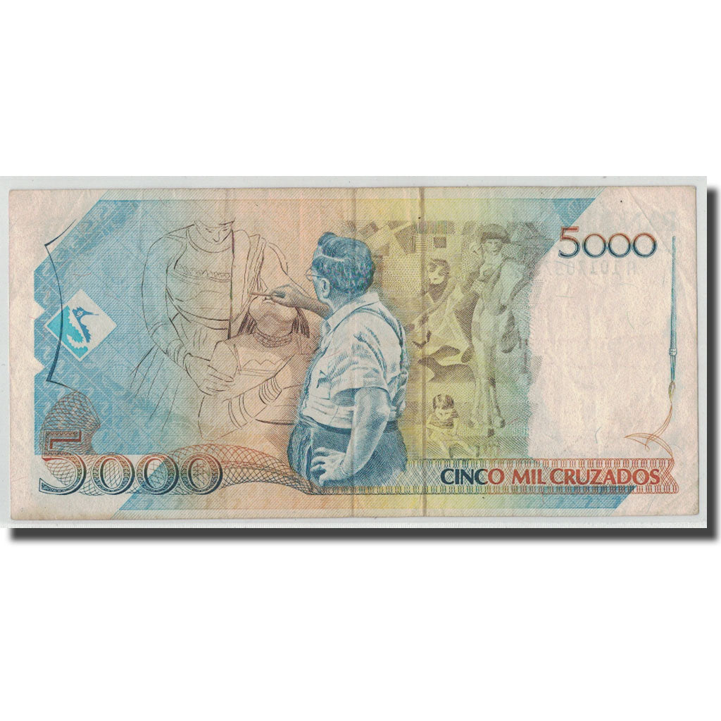 Banknote, Brazil, 5000 Cruzados, KM:214a, VF(20-25)