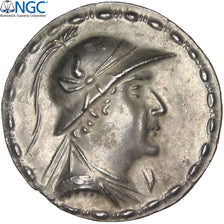 Bactria, Eukratides I, Tetradrachm, NGC Choice AU 5/3