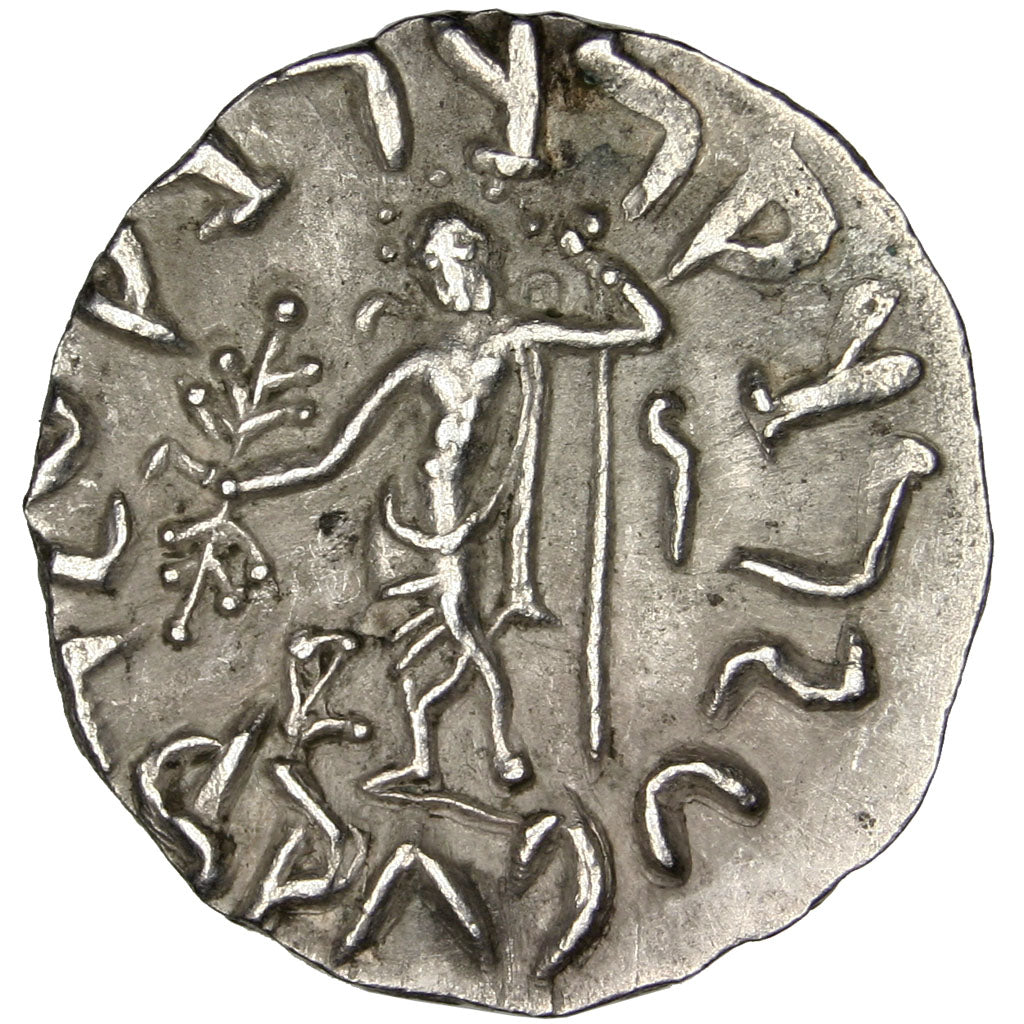 Indo-Skythian Kingdom, Azes I, Drachm, AU(55-58), Silver, 2.27
