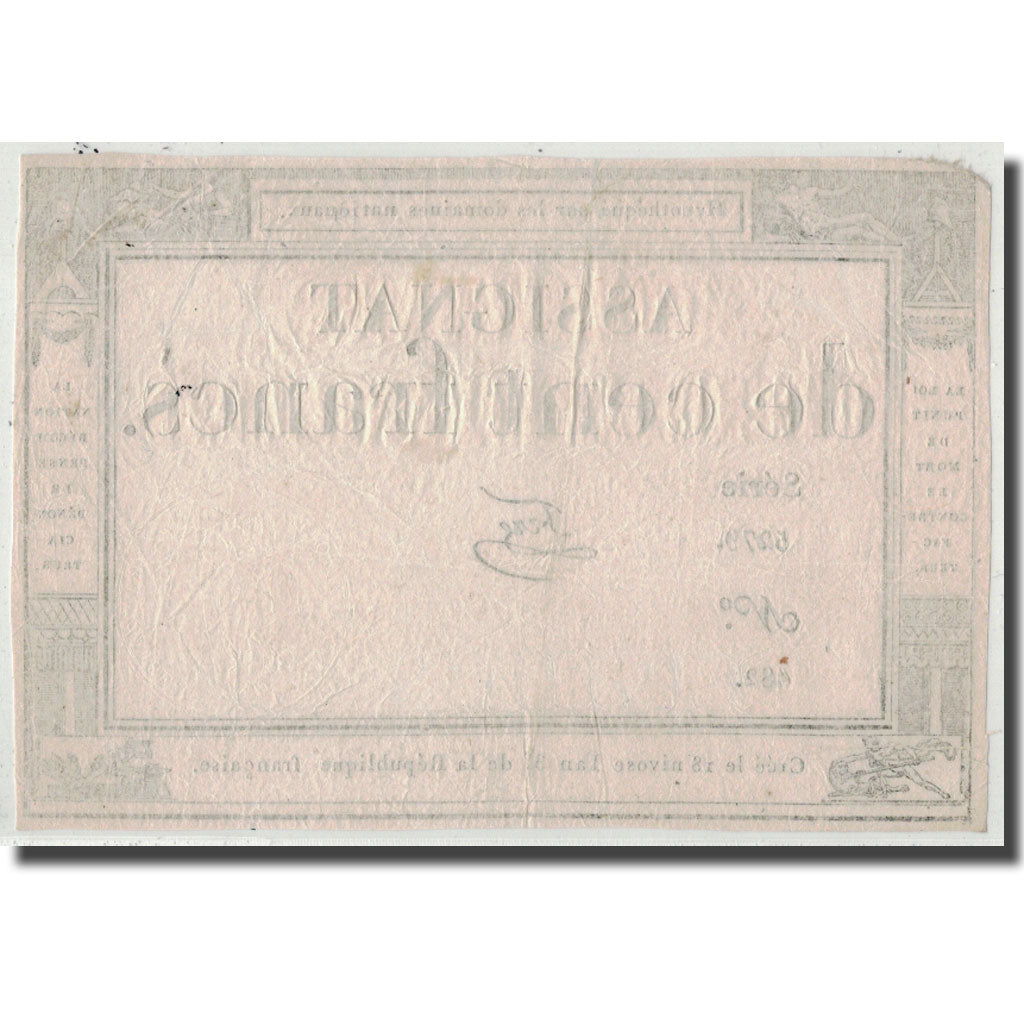 France, 100 Francs, 1795, Ferz, 7.1.1795, VF(20-25), KM:A78, Lafaurie:173