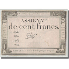 Frankreich, 100 Francs, 1795, Taizy, 7.1.1795, S, KM:A78, Lafaurie:173