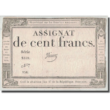 Francja, 100 Francs, 1795, Vienoz, 7.1.1795, VF(20-25), KM:A78, Lafaurie:173
