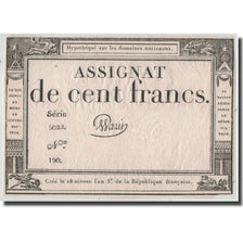 Francja, 100 Francs, 1795, Warin, 7.1.1795, VF(20-25), KM:A78, Lafaurie:173