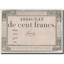 Francja, 100 Francs, 1795, Farcy, 7.1.1795, VF(20-25), KM:A78, Lafaurie:173