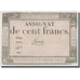 Francja, 100 Francs, 1795, Farcy, 7.1.1795, VF(20-25), KM:A78, Lafaurie:173