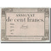 Francja, 100 Francs, 1795, Farcy, 7.1.1795, VF(20-25), KM:A78, Lafaurie:173