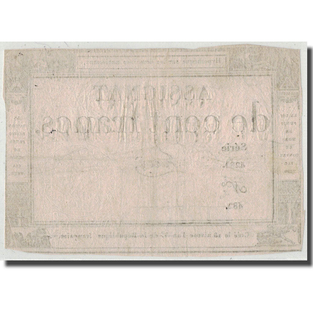 Francja, 100 Francs, 1795, Farcy, 7.1.1795, VF(20-25), KM:A78, Lafaurie:173