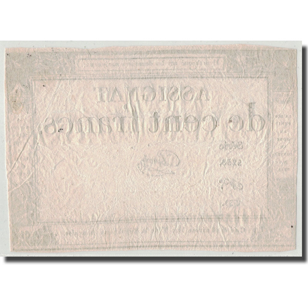 France, 100 Francs, 1795, Chevrot, 7.1.1795, VF(20-25), KM:A78, Lafaurie:173