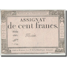 Francia, 100 Francs, 1795, Marin, 7.1.1795, MB, KM:A78, Lafaurie:173