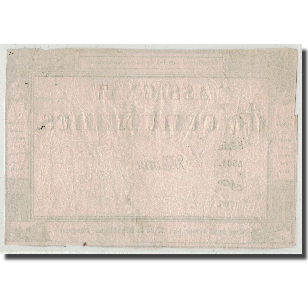 Francia, 100 Francs, 1795, Marin, 7.1.1795, MB, KM:A78, Lafaurie:173