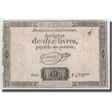 Francia, 10 Livres, 1792, Taisaud, 1792-10-24, BC, KM:A66a, Lafaurie:161b