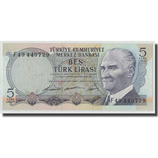 Banknote, Turkey, 5 Lira, L.1930, 1968-01-08, KM:179, UNC(65-70)