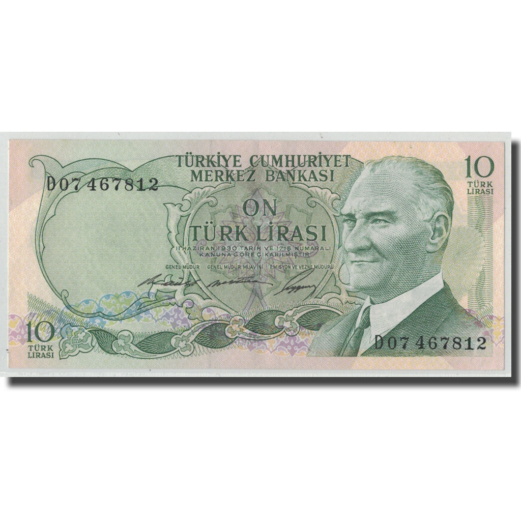 Banknote, Turkey, 10 Lira, L.1930, 1966-07-04, KM:180, UNC(60-62)