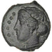 Sicily, Himera, Nymph, Hemilitron, Himera, AU(55-58), Bronze, 2.85