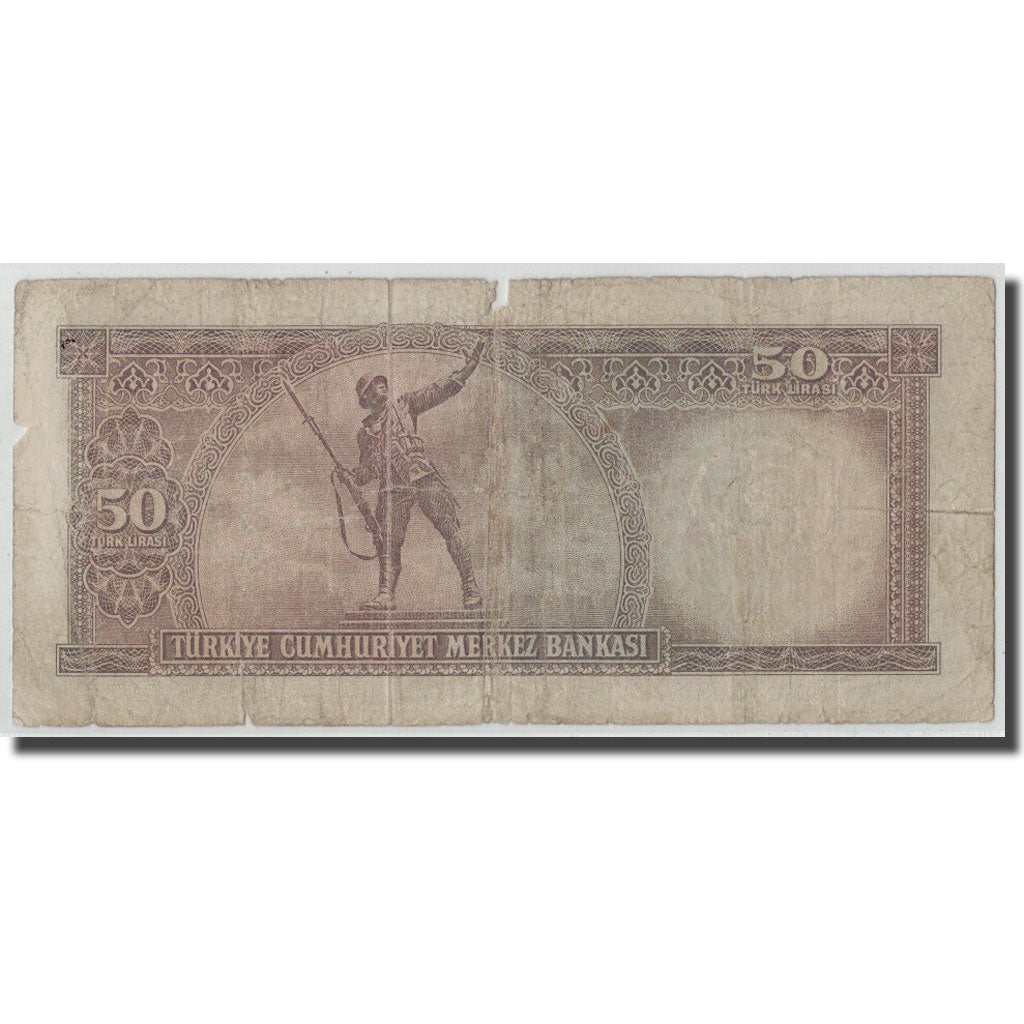Geldschein, Türkei, 50 Lira, L.1970, 1971-08-02, KM:187Aa, SGE+