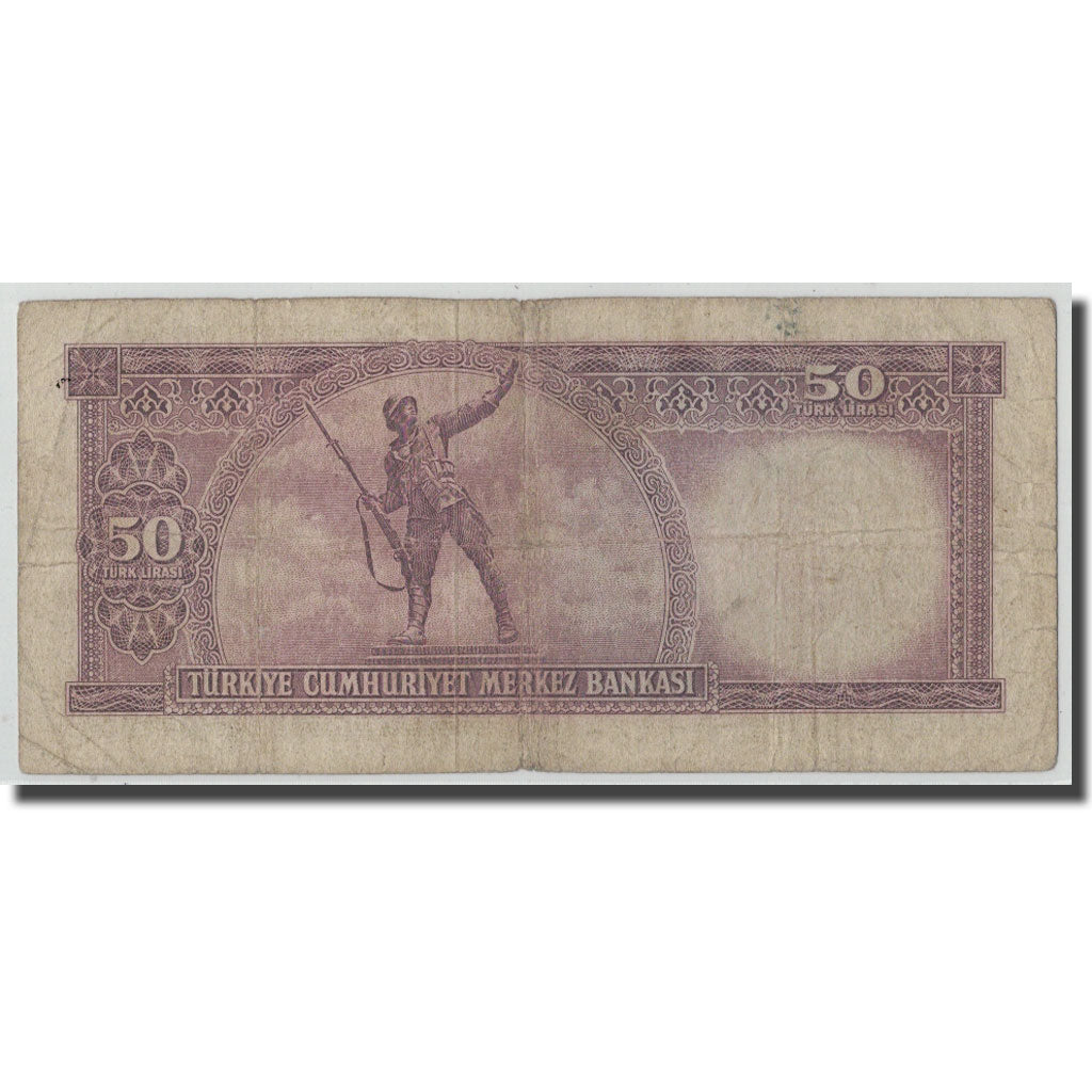 Banknote, Turkey, 50 Lira, L.1930, 1951-12-01, KM:162a, F(12-15)