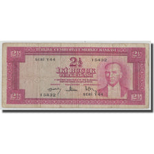 Banknote, Turkey, 2 1/2 Lira, L.1930, 1957-07-01, KM:152a, F(12-15)