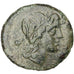 Moneda, Sicily, Apollo, Leontini, Bronze, Leontini, BC+, Bronce