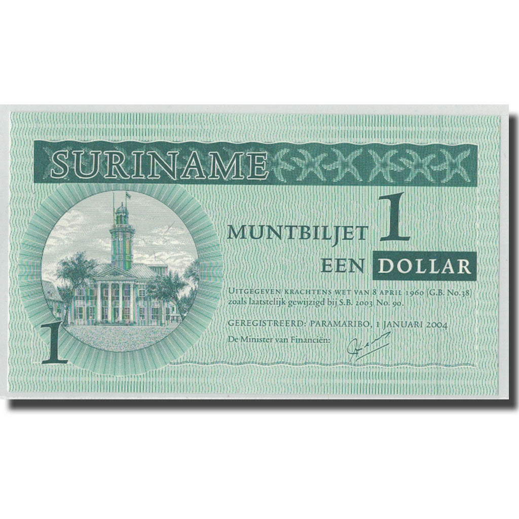 Banknote, Surinam, 1 Dollar, 2004, 2004-01-01, KM:155, UNC(65-70)