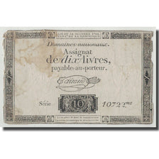 Frankrijk, 10 Livres, 1792, Taisaud, 1792-10-24, B+, KM:A66b, Lafaurie:161b