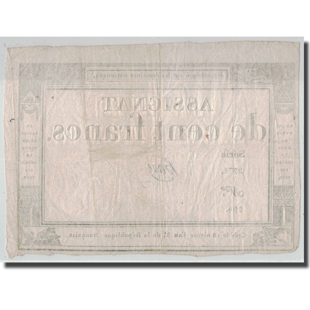 France, 100 Francs, 1795, Haze, 1795-01-07, VF(20-25), KM:A78, Lafaurie:173