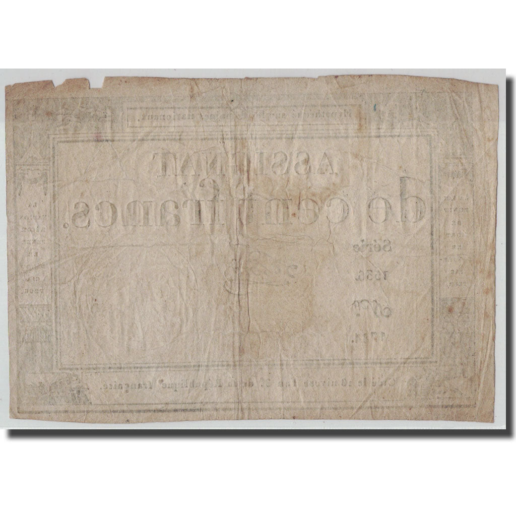 France, 100 Francs, 1795, Lehord, 1795-01-07, F(12-15), KM:A78, Lafaurie:173