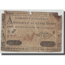 Frankreich, 5 Livres, 1792, Corsel, 1792-06-27, SGE, KM:A60, Lafaurie:155