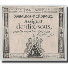 France, 10 Sous, 1792, Guyon, 1792-01-04, VF(20-25), KM:A53, Lafaurie:148
