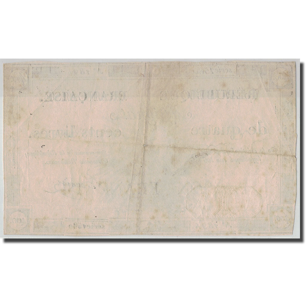 France, 400 Livres, 1792, Benoist, 1792-11-21, VF(30-35), KM:A73, Lafaurie:163