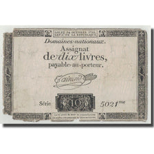 Frankrijk, 10 Livres, 1792, Taisaud, 1792-10-24, B+, KM:A66b, Lafaurie:161b