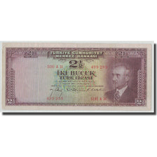 Banknote, Turkey, 2 1/2 Lira, L.1930, 1930-06-11, KM:140, EF(40-45)