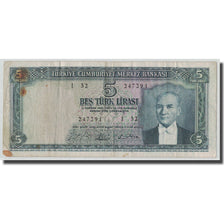 Banknote, Turkey, 5 Lira, L.1930, 1965-01-04, KM:174a, VF(20-25)