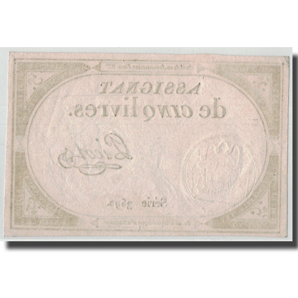 France, 5 Livres, 1793, Picot, 1793-10-31, EF(40-45), KM:A76, Lafaurie:171