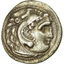 Monnaie, Thrace, Lysimaque, Heracles, Drachme, Kolophon, TTB+, Argent